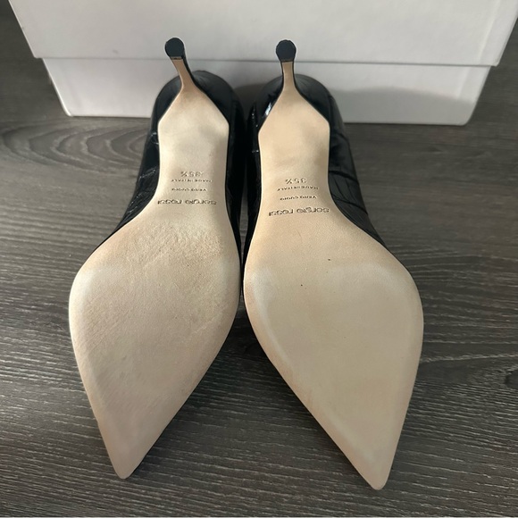 Sergio Rossi Godiva Black Croc Alligator Pumps Heels 5 35.5 35 1/2 - Picture 5 of 15